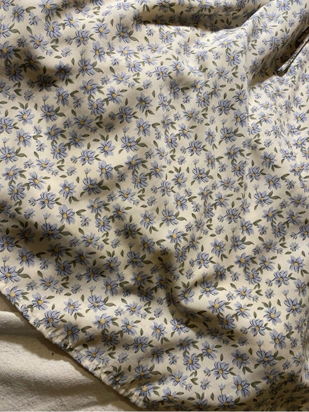 Better Be Cream Floral Lace-Up Square-Neck Mini Dress - Picture 5 of 9